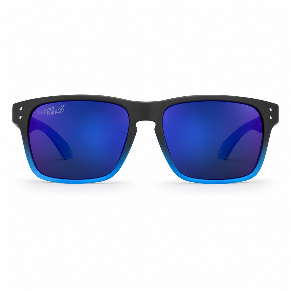 Lentes de Sol UV400 Azul Degradado Lente Espejo Azul Peppermint